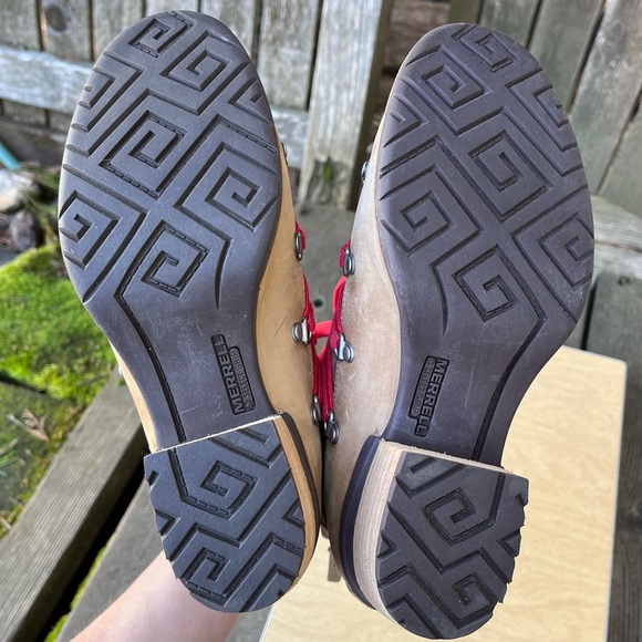 Merrell Wm’s Shiloh II Lace Up Leather Ankle Boot in Camel Sz 8 - Picture 11 of 15